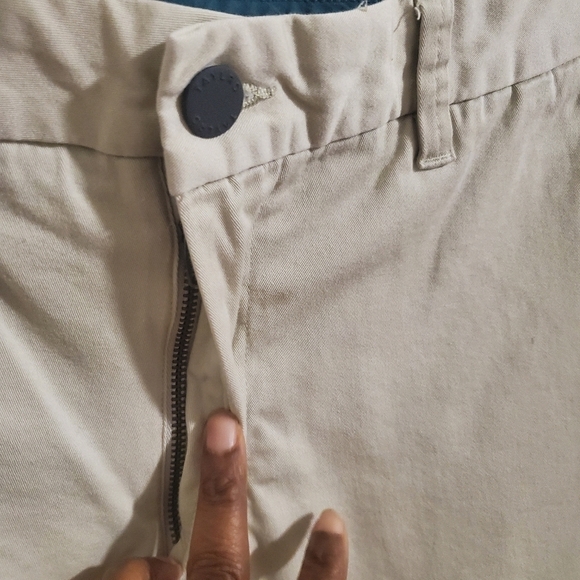 Taylrd Fit Casual Pant Cotton Chino Khaki Beige Pants Size 35x30 - Picture 6 of 7